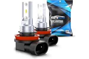 Marsauto H11 H8 H16 LED Fog Light Bulbs, 6000k Xenon White, Superior Bright CSP Chips 360-degree Illumination DRL, Halogen Bulbs Replacement for Cars Trucks