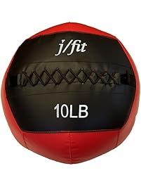 j/fit Soft Wall Ball, Medicine Ball, Strength & Conditioning WODs - Plyometric & Core Training, Cardio Workouts for Muscle Building, Balance - Ideal for Squats, Lunges, Partner Toss, Slam (6, 8, 10, 12, 15, 18, 20, 25, and 30lbs)
