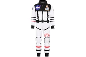 Gomukot Direct Kids Astronaut Costume NASA Space Jumpsuit for Halloween Boys Girls Pretend Role Play Dress Up