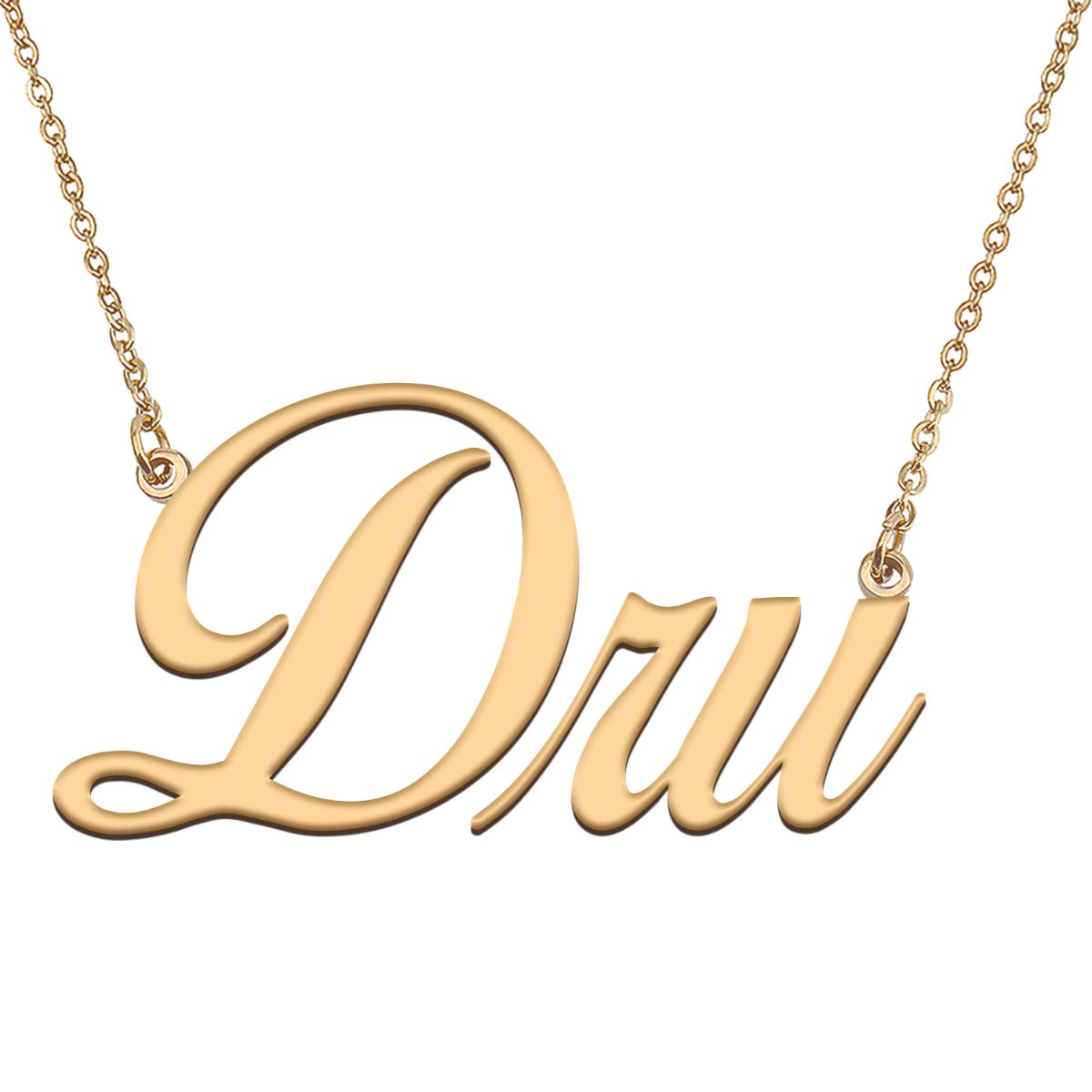 HUAN XUN Customized Custom Simple Any Name Necklace