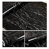 Mekingstudio 24x20 Inch Photography Backdrop Photo Video Studio Self-adhesive Granite Marble Texture Background for Photo Props - Black