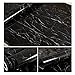 Mekingstudio 24x20 Inch Photography Backdrop Photo Video Studio Self-Adhesive Granite Marble Texture Background for Photo Props - Black