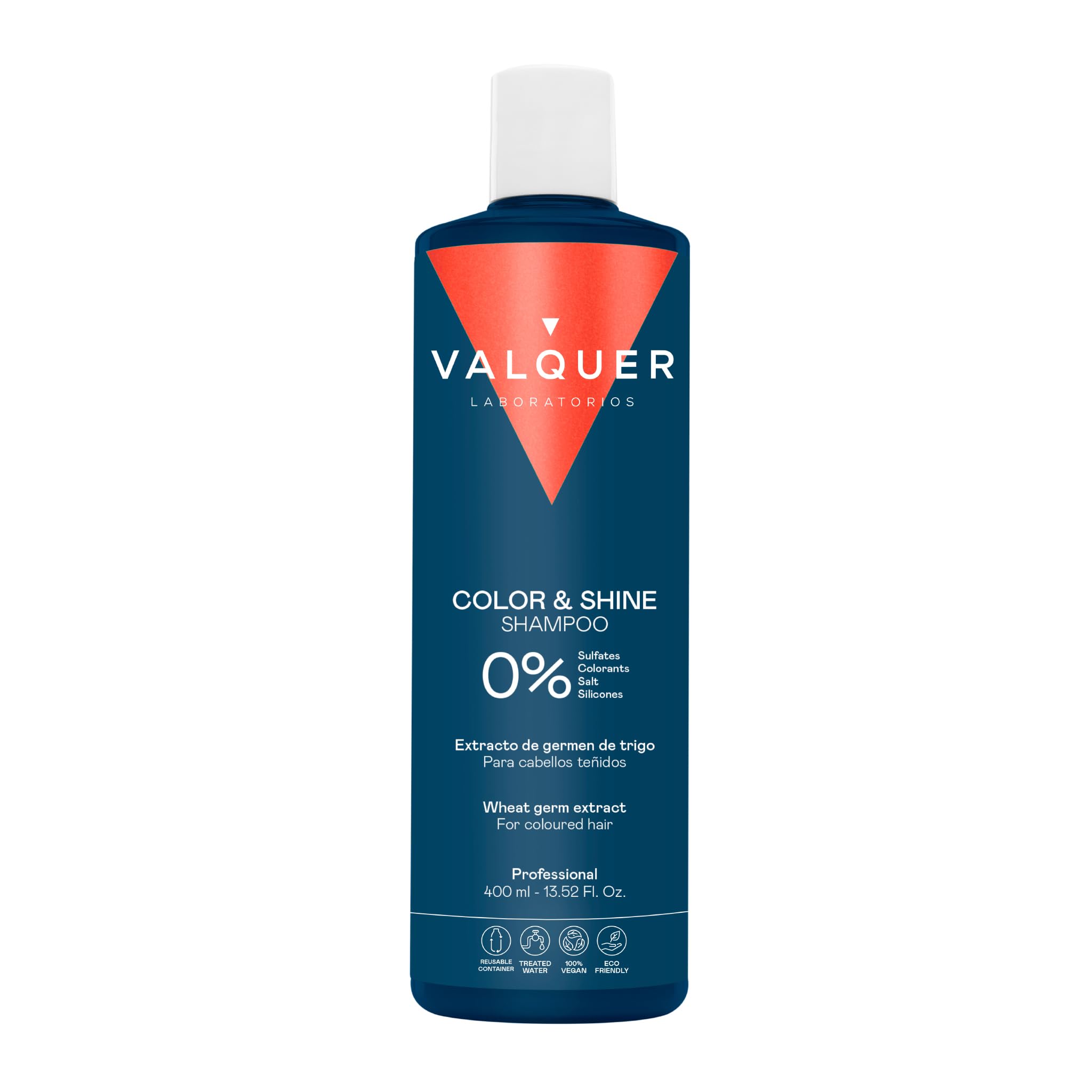 VALQUER Color & Shine Enhancing Shampoo for Dyed Hair | Antioxidant & Hydrating Formula with Wheat Germ, Phytokeratin, Vitamin E & Provitamin B5 | Vegan | 400ml