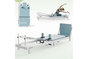 PAETA Pilates Reformer, 86" Foldable Reformer Pilates Machine for Home Use, with Dual Resistance- Springs and Cords, Pilates Equipment for Home Workouts with Jump Board, Up to 400 LBS