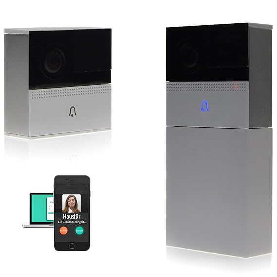 SpyBell SB1C WLAN-Türklingel mit Kamera Set Drahtlos Funk 720P IP HD Video Türsprechanlange Funk Tür Klingel, Gegensprechanla