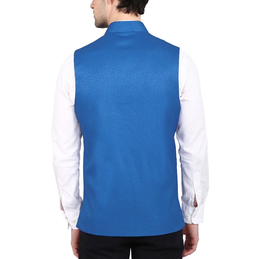 indian attire men's blended jute koti (waistcoat/nehru jacket)