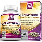 BRI Nutrition L-Tryptophan - 1500mg Servings - 240 Count of L Tryptophan - 500 mg per Capsule