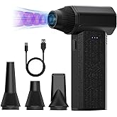 LENANE 120W Compressed Air Duster-110000RPM Super Power Electric Air Duster, 3-Gear Adjustable Mini Blower with Fast Charging, Dust Blower for Manchine, Keyboard, House, Outdoor and Car