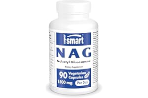 Supersmart - NAG Supplement 1500mg per Day (N-Acetyl Glucosamine) - High Absorption Glucosamine Sulfate | Non-GMO & Gluten Free - 90 Vegetarian Capsules
