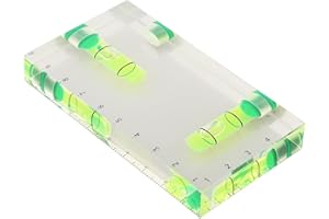 ZYNCUE High Precision Transparent Two Direction Level Bubble Level for Industrial and Domestic Use, 95mm T-Type with Magnetic