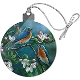 GRAPHICS & MORE Eastern Bluebirds Blue Birds Thrush Acrylic Christmas Tree Holiday Ornament
