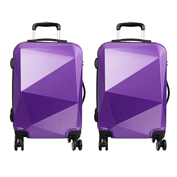 Hard Shell Cabin Suitcase Set Trolley Case 4 Wheel Luggage Spinner