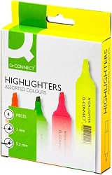 Q-Connect Assorted Highlighter Pens Pack of 4 KF01116