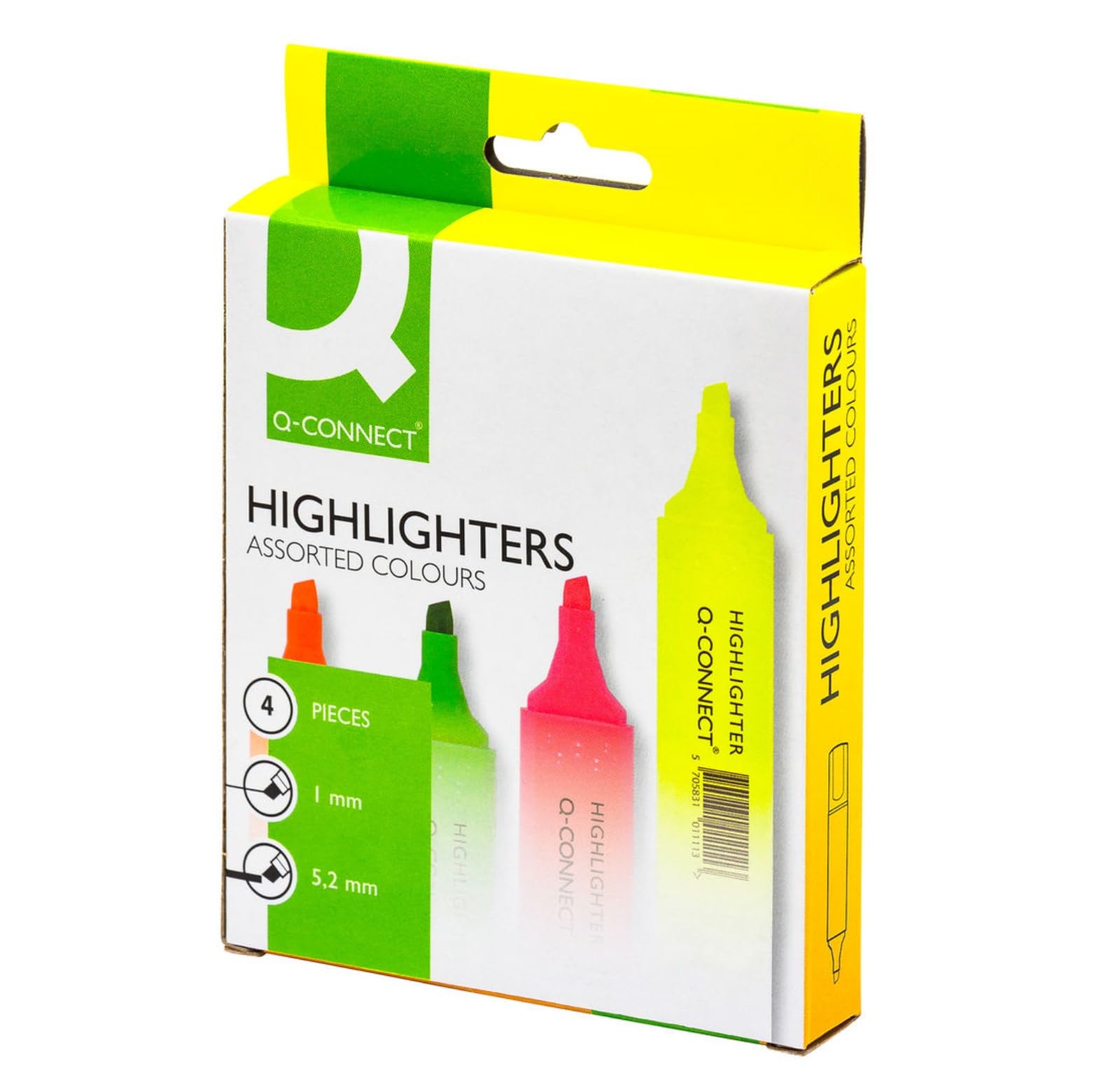 Q-Connect Assorted Highlighter Pens (Pack of 4) KF01116