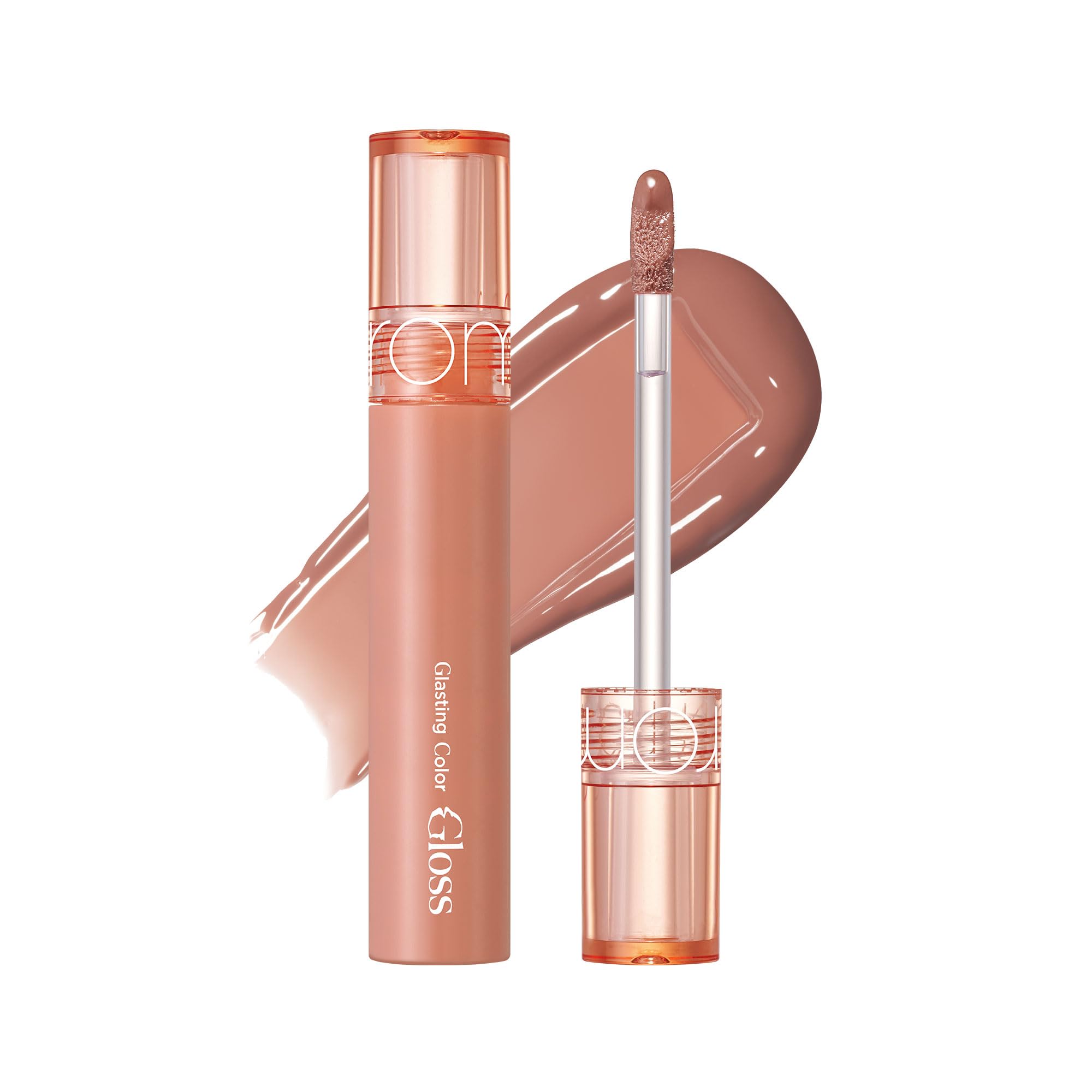 rom&nd Glasting Color Gloss (NEW) 6 ColorsㅣPlumping and Juicy Glow finish with refractive oil, Long-lasting, Vidvid Colorㅣ4g 0.14oz (02 NUTTY VAGUE, 4g (1er Pack))