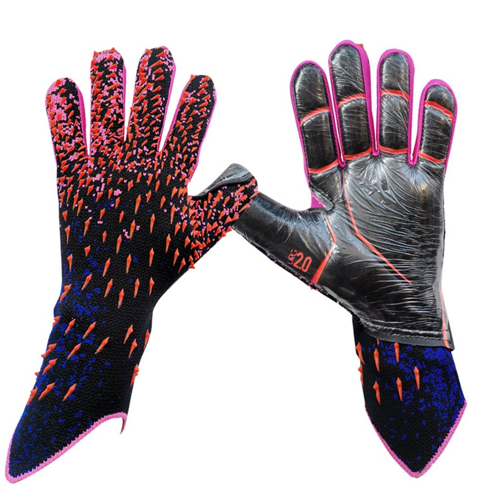 FASECKS Football Goalkeeper Gloves For Boys kids children adult Soccer goalkeeper kit Size 6/7/8/9/10 (Size 9, Red)