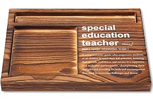 CWGOTC Special Education Teacher Gifts, Wooden Self-Stick Note Pad Holders, Appreciation Gift for Special Ed Teachers, Thank You, Christmas, Birthday, and End-of-Year Teacher Gifts YCB85