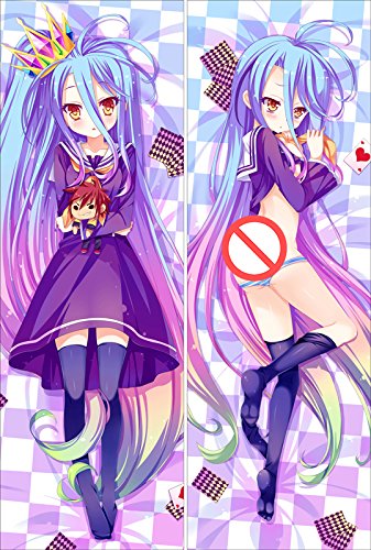 Anime NO GAME NO LIFE Hugs Pillow Case Hug Pillow Cover Manga Cosplay Shiro Long Hugging Body Pillowcase