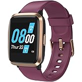TYKOIT Smart Watch, Fitness Tracker with Touchscreen, Heart Rate Monitor, Blood Oxygen, Sleep Tracking Fitness Watch 5ATM Waterproof Smartwatch for Women Men Pedometer Step Calories for Android iOS