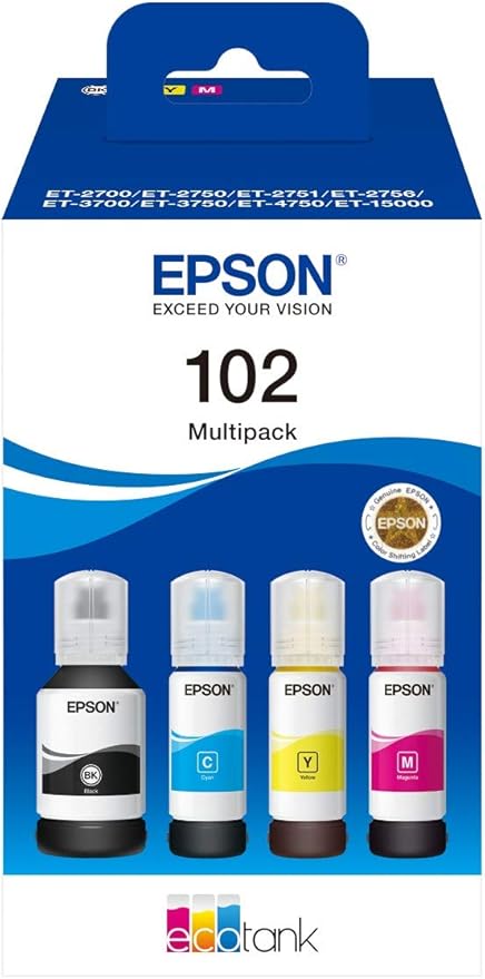 Epson 102, 4 Colour Ink Multipack: Amazon.co.uk: Computers & Accessories