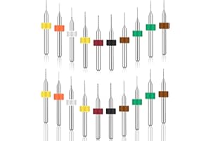 LIQWEI 20 Pcs Micro Drill Bit Set, 0.1-1 mm Tungsten Steel Micro Twist Drill PCB Drill Bits for Print Board, Jewellery, Punching, Engraving (10 Sizes, Mixed)