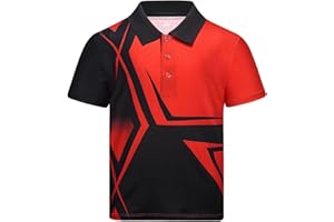 SECOOD Boys Short Sleeve Pique Polo Shirts Summer Casual Uniform Funny Sport Tops for 6-16 Years