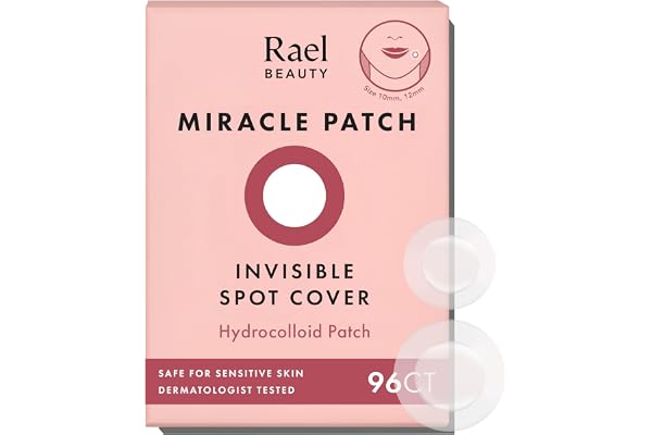 Rael Miracle Invisible Spot Cover - Absorbing Cover, Hydrocolloid Patch, Korean Skin Care, Facial Stickers, 2 Sizes (96 Count