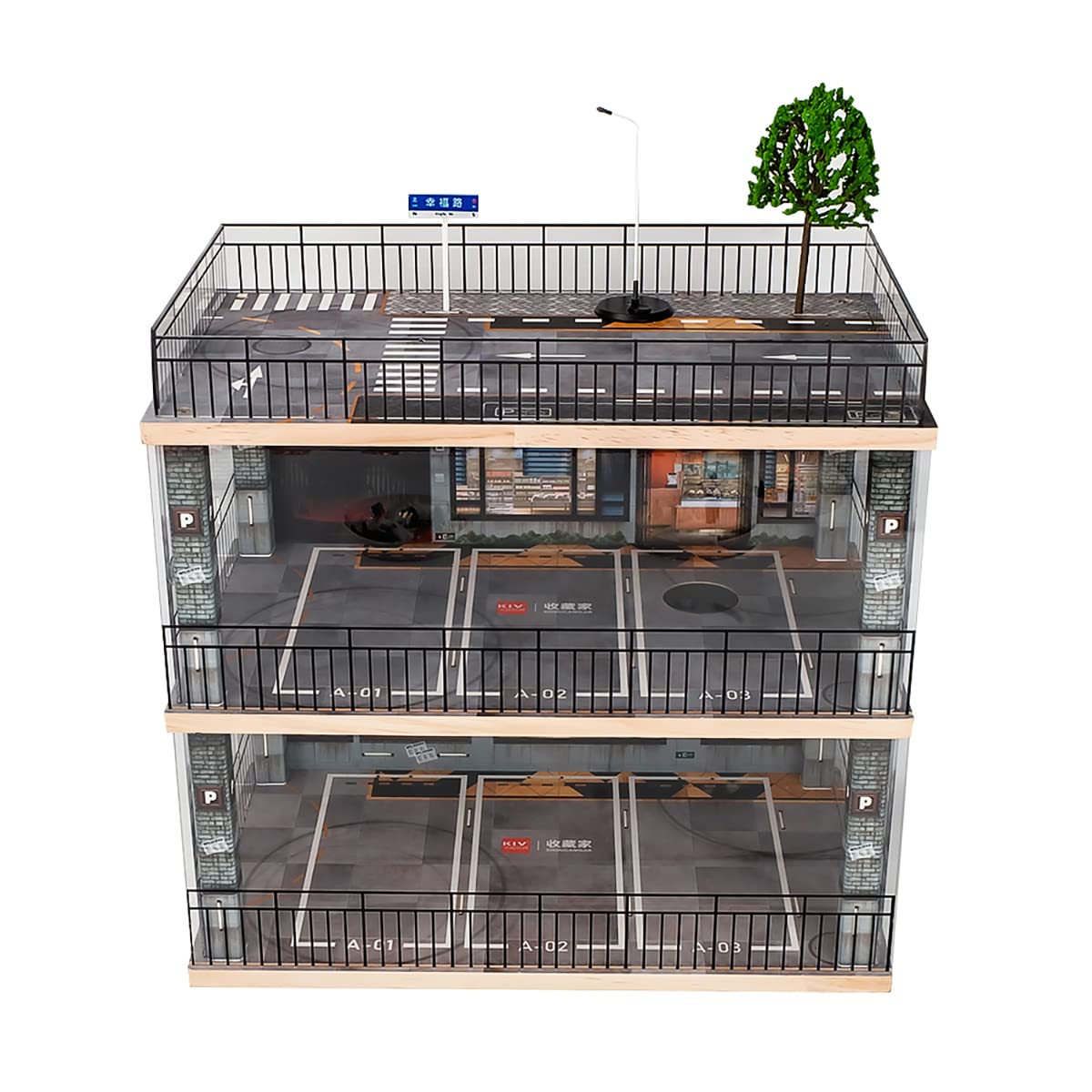 Mua 1:24 Scale Car Model Display Case with Parking Lot Scene for Sports ...