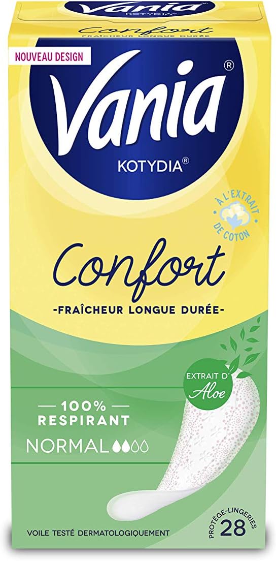 Vania Kotydia Normal Comfort Panty Cover Normal Aloe Vera, 28 Unité (Lot de 1)