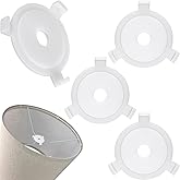 OIIKI 4pcs Lamp Shade Adapter Ring, White E27 Lamp Shade Reducer Rings, Plastic Lampshade Adapter Converter Replacement for Pendant Desk Light