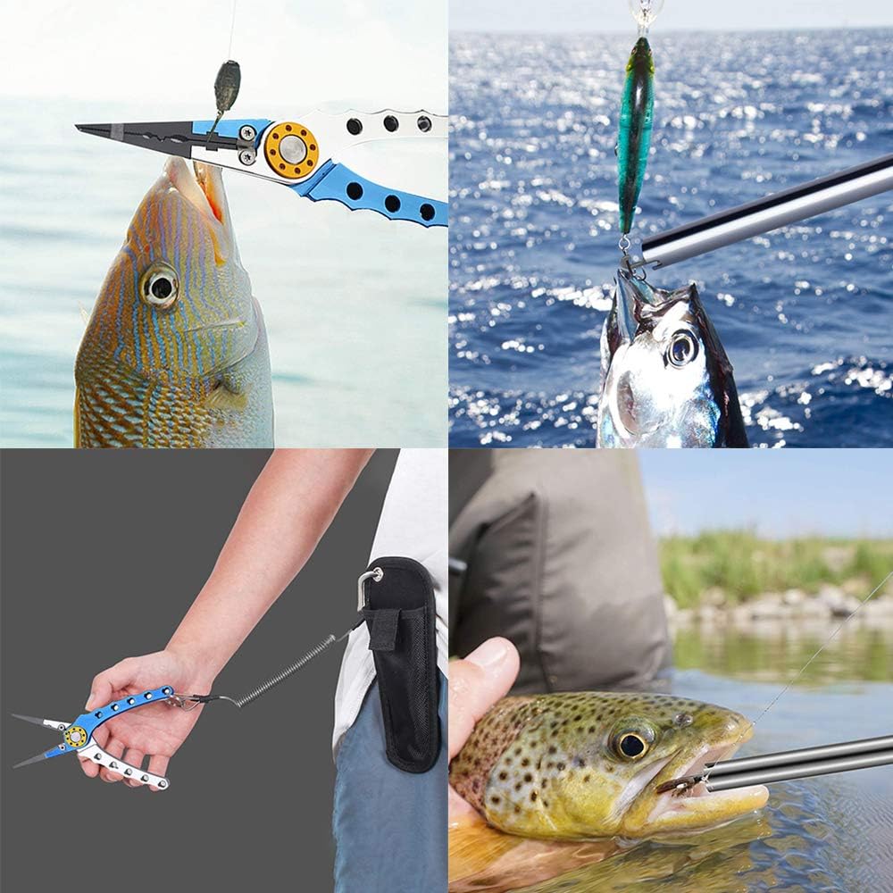 VOMSASN Fishing Pliers Fish Hook Remover Wacky Rig Senko Stick 100pcs Worm O-Rings Fly Fishing Tackle Tools Accessories Gear and Equipment Fishing Gifts for Men : Sports & Outdoors