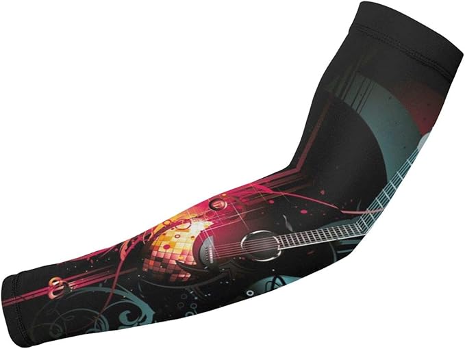 Arm Sleeves Abstract Guitar Arm Guard Outdoor Uv Protection Sport Quick