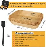 BYKITCHEN Air Fryer Liners 120pcs for Ninja Dual Tower 9L 9.5L AF400UK view 2