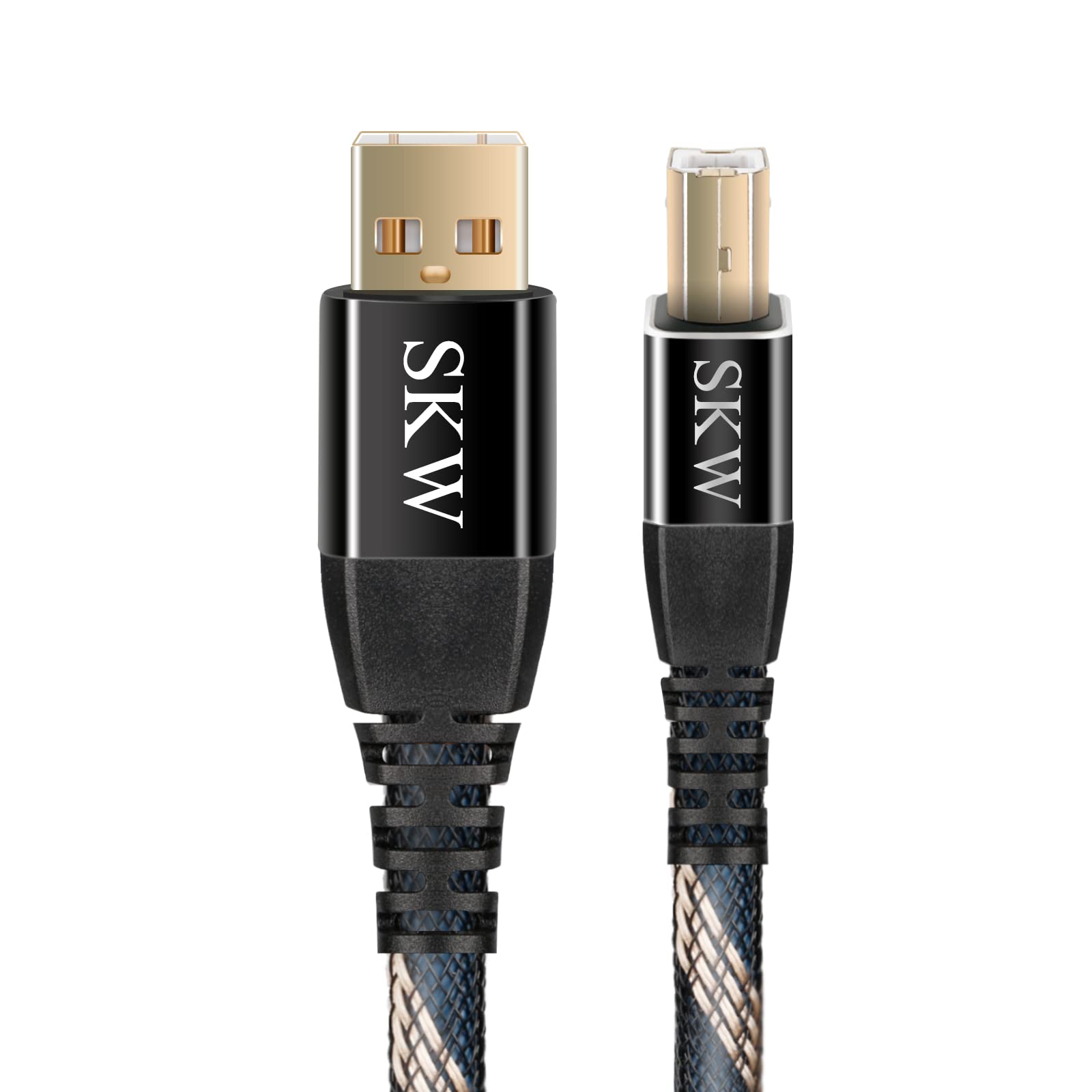 SKW Audiophiles USB Printer Cable USB A to USB B High Speed Cable 1m