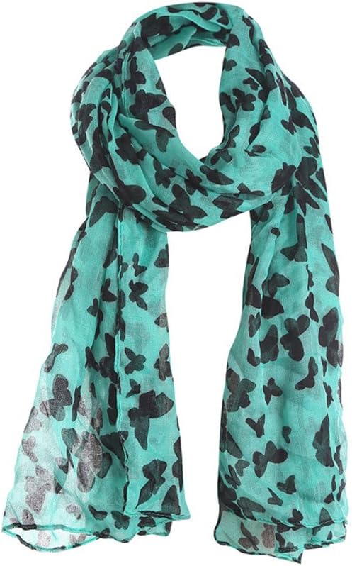 IFOUNDYOU 2020 New Womens Fashion Chiffon Butterfly Print Scarf Shawl Wrap Elegant Long Scarves Lightweight & Soft Stylish Ladies Large Long Scarf Scarf Women