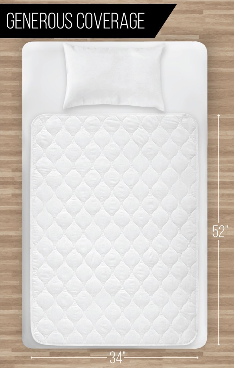 GORILLA GRIP Slip-Resistant Leak Proof Mattress Pad Protector, 52x34, Absorbs 8 Cups, Oeko Tex Certified, Waterproof Bed Wetting Incontinence Cover, Washable Hospital Grade Pads for Toddlers, Single : Baby