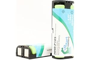 2X Pack - Replacement for Panasonic HHR-P105 Battery - Replacement for Panasonic Cordless Phone Battery (800mAh, 2.4V, NI-MH)