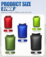 Victoper Waterproof Dry Bag Set 3 Pcs 5L 10L 20L Large Capacity view 2