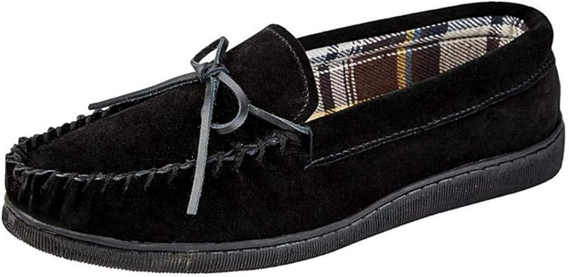 mens moccasin slippers size 6