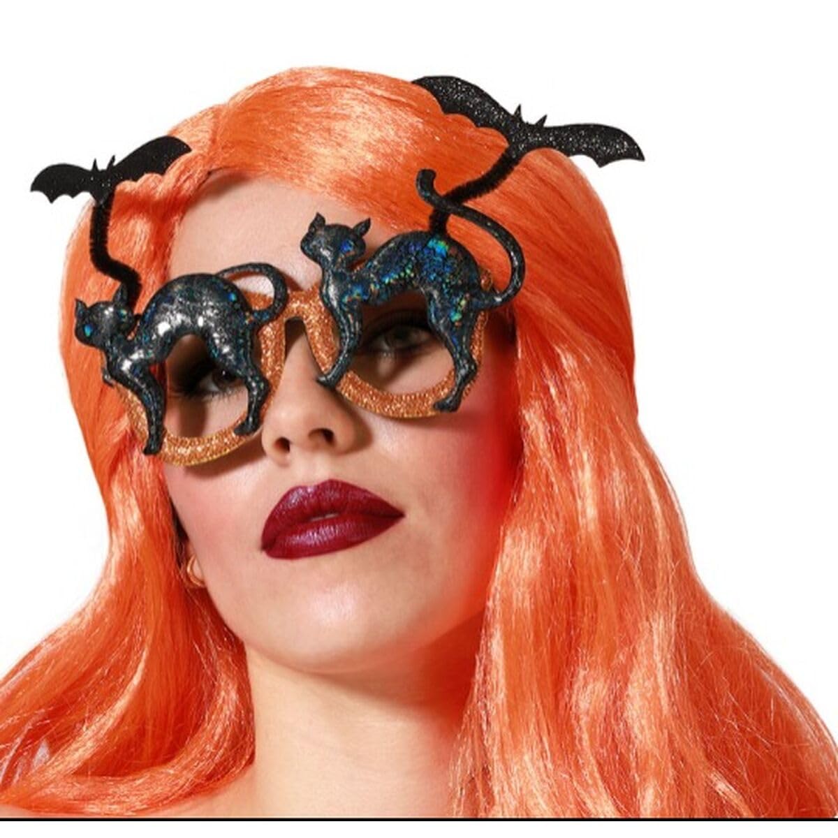 BigBuy Carnival Halloween Orange Glasses