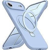 SKYLMW Compatible with iPhone 17 Air Case with Magnetic Invisible Stand Compatible with Mag-Safe Military Drop Tested Shockproof Silicone iPhone 17 Air Phone Cases for Women Men 6.6",Blue
