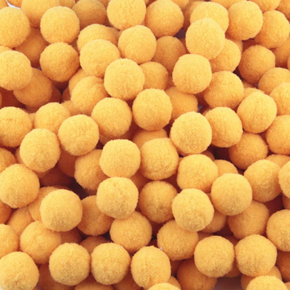 500 Pack Fluffy Pom Poms for Craft,High Density Pompoms Balls for DIY Crafts Jewelry Making Hair Accessories Clothing Hat Embellishment 10mm,Gold