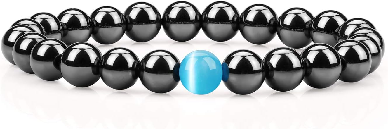 Jeracol Magnetic Bracelet for Women Men Class A Magnetic Hematite Bracelet Strong Elastic Magnetic Bracelet