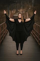HENBRANDT Premium Adult Black Bat Cape Costume Accessory One Size Unisex view 2