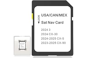 LOCATVE CX-5 Latest Navigation SD Card Map Update, KMV666EZ1B Navigation Accessories for CX-90 2023-2025, CX-30/3 2024 USA/CAN/MEX Maps