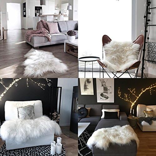 Icelandic Sheepskin Rug | Real Sheepskin Rug | Icelandic Sheepskin | Creamy White Sheepskin | Shaggy Rug | Creamy White Sheepskin Throw | 115x 70 | 45" x 27"