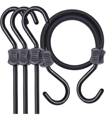 Cuerda Elástica Keeper Mega Hook – 61 Cm De Largo, Gancho Extra Ancho, 3 Veces Más Tensión Que Las Normales