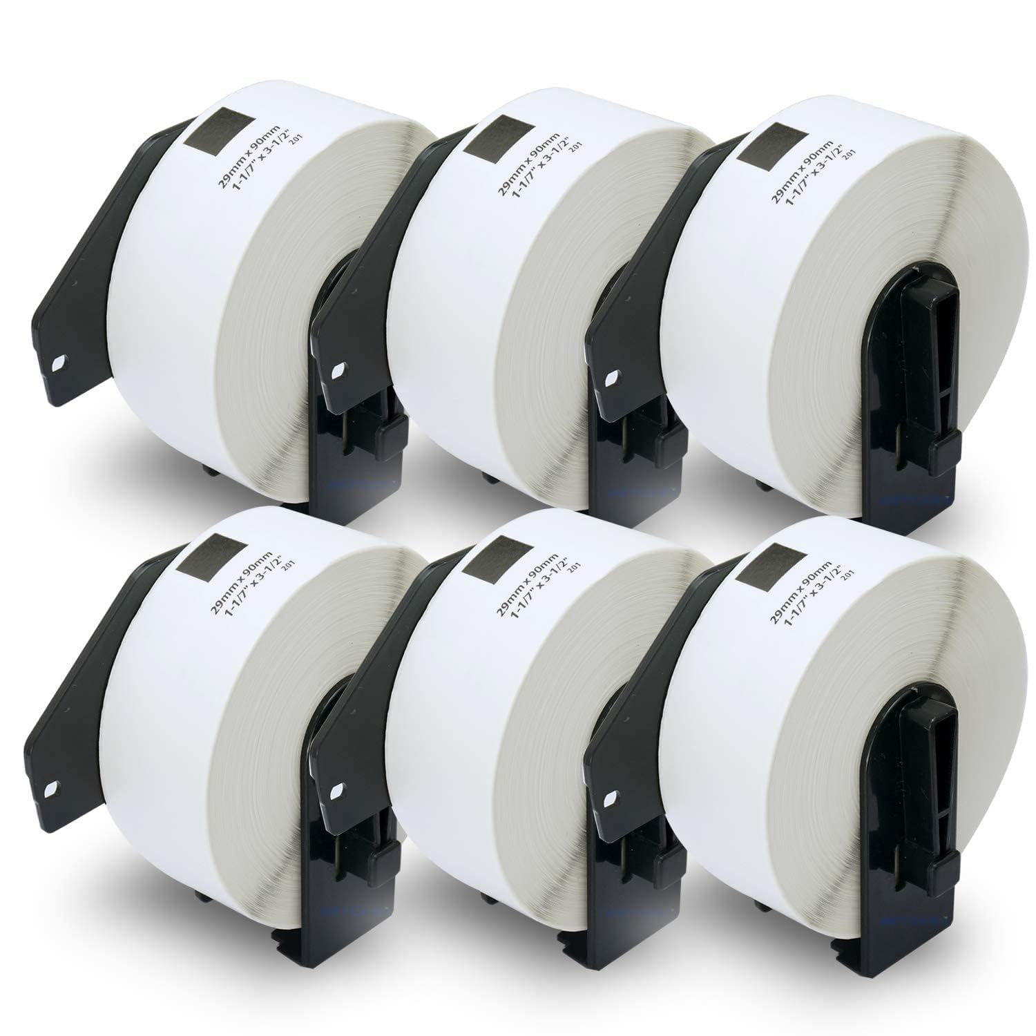 BETCKEY - 6 Rolls DK-11201 Labels, 29mm x 90mm, 2400 Standard Address Labels Compatible with Brother QL Label Printers
