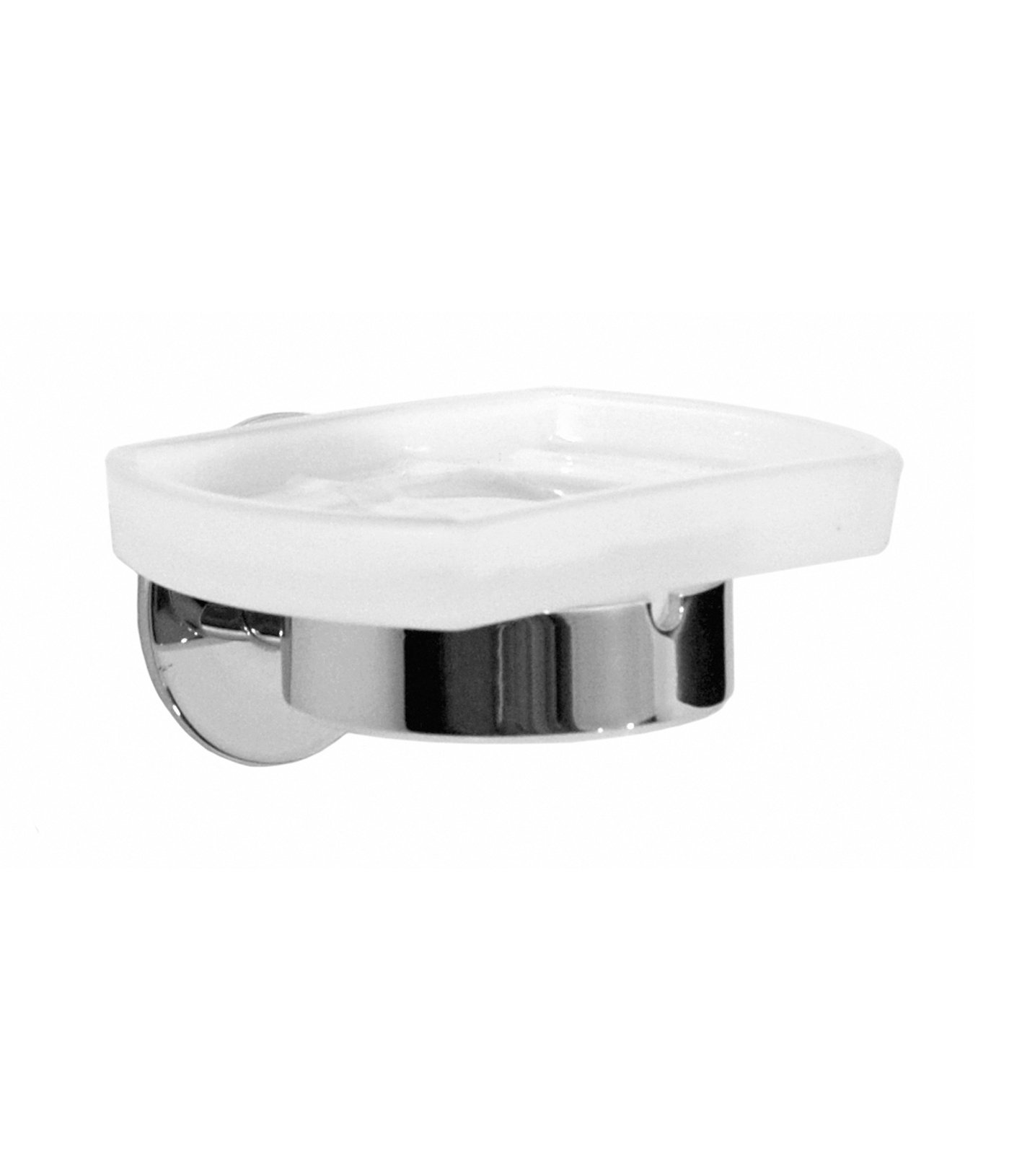 Smedbo Holder with Glass Soap Dish, Polished Chrome YK342 Time, Silver, 6.8 x 9.3000000000000007 x 17.2 cm