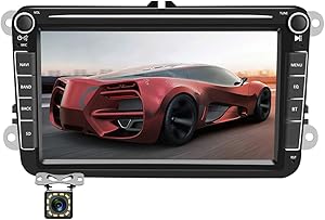 Car Radio Android GPS Navigation Stereo for VW Volkswagen Passat Golf MK5 Jetta Tiguan T5 Skoda Seat Polo Touran Double Din Car Stereo with Bluetooth 8" Touch Screen FM WIFI SWC 1G 16G + Backup Camera